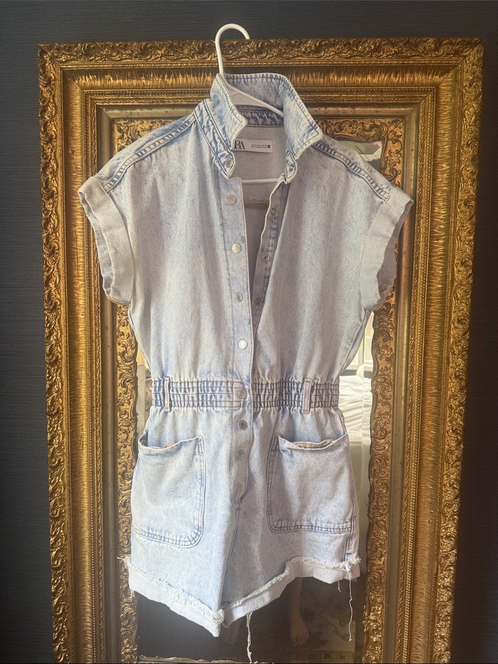 Zara Denim Romper/jumpsuit